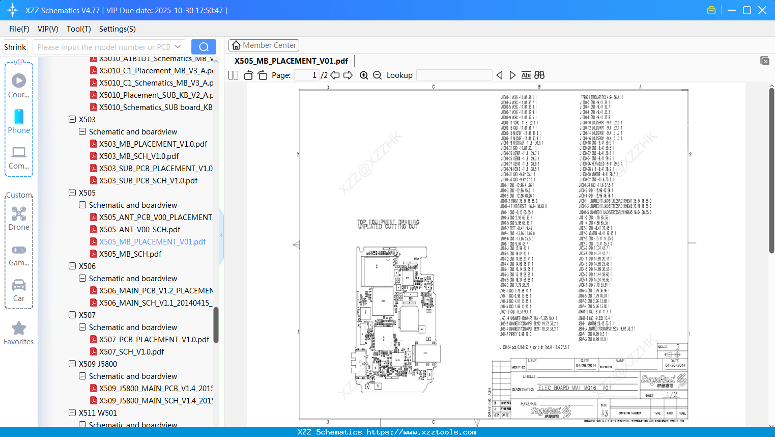 Infinix X505_MB_PLACEMENT_V01